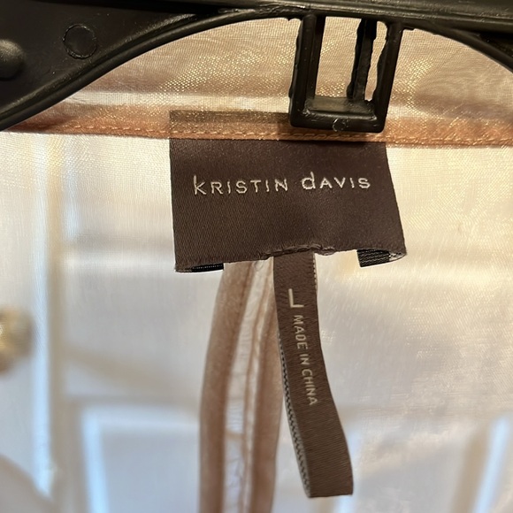 Sheer Jacket With Pockets, back Slit and belt NWT Size Large - Picture 2 of 8